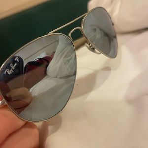Mirrored Polarized Aviator Raybans Sunglasses